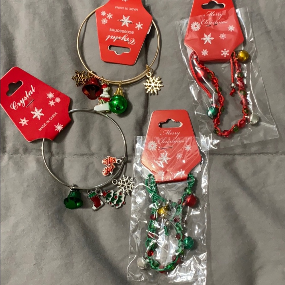 Christmas bracelets wire adjustable charm bracelet